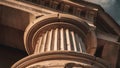 A close up of a pillar with some decorative designs on it, AI Royalty Free Stock Photo