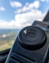Pilots View from a Helicopter Cockpit Control Royalty Free Stock Photo