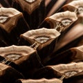 The image highlights the symmetry and natural design elements of the pine cone Royalty Free Stock Photo