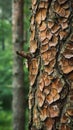 Close-up of pine tree bark texture in forest Royalty Free Stock Photo