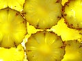 Close up of pineapple slice on white background Royalty Free Stock Photo