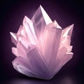 Close-up of pink amethyst stone mineral crystal AI generated