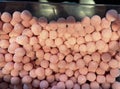 Close-up of pink bonbon candy in high street sweet shop Royalty Free Stock Photo