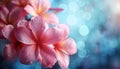 A close up of a pink flower with a blurry background by AI generated image Royalty Free Stock Photo