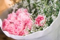 Close up Pink flowers are in bouquet arranged Royalty Free Stock Photo
