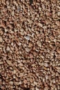 Close-up of a pink gravel background of a mineral mulch