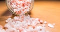 Close up of Pink salt from Bolivian