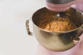 Close-up of pink Stand Mixer Royalty Free Stock Photo