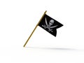 Close up of pirate ship flag - 3d rendero