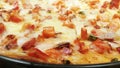 Close-up of the pizza, sold at the savory food show