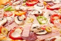 CLose Up of Pizza Topping Royalty Free Stock Photo