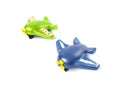 Blue and green airplane toy. Royalty Free Stock Photo