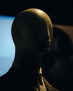 Close-up of a plastic mannequin head. Royalty Free Stock Photo