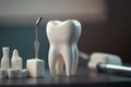 Close-up of a plastic model of a tooth Royalty Free Stock Photo