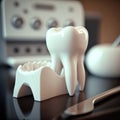 Close-up of a plastic model of a tooth Royalty Free Stock Photo