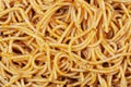 Close up of a plate of delicious Spaghetti with copy space