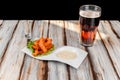 Close-up of a plate of Mexican-style Shrimp Royalty Free Stock Photo