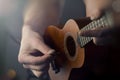 Close Up Playing Ukulele