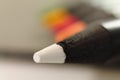 Close up of point of white color pencil Royalty Free Stock Photo