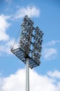 Close up pole sport light and sky background