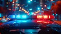 Police Car Lights at Night Royalty Free Stock Photo