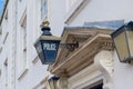 Close up of the Police Station in Durham City centre, England.