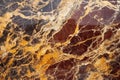 close-up of polished marble with golden streaks