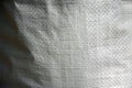 Close-up of polypropylene woven bag. Decorative background design