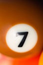 Close-Up Of Pool Ball Number 7 Royalty Free Stock Photo