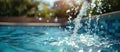 Close-Up of a Pool Filling With Water Royalty Free Stock Photo