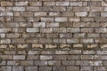 Rough Brick Wall with Minimal Mortar and Cracked Bricks Royalty Free Stock Photo