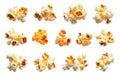 A close up of popcorn with the kernels popping out of the bag Royalty Free Stock Photo