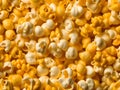 close up of popcorn texture background