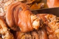 Close up pork leg pot stewed ( Ka Moo) Royalty Free Stock Photo