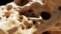 Close up of porous beige bone structure with shadows Royalty Free Stock Photo