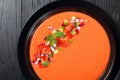 Gazpacho - spanish style cold summer soup Royalty Free Stock Photo