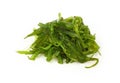 Close up portion of green wakame seaweed salad Royalty Free Stock Photo