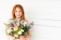 Portrait of little 10 year old girl Royalty Free Stock Photo