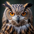 Close up portrait, Animal eagle owl nature beak bird prey feather