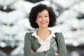 Close up attractive middle age african american woman smiling Royalty Free Stock Photo