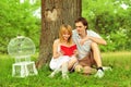 Close up portrait of attractive young couple Royalty Free Stock Photo