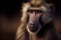 Close up portrait of a baboon