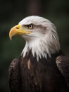Close-up portrait of a Bald Eagle (Haliaeetus leucocephalus) Royalty Free Stock Photo
