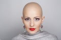 Beauty bald woman