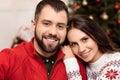 Happy couple at christmastime Royalty Free Stock Photo