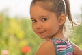 Close up portrait of a beautiful little girl Royalty Free Stock Photo