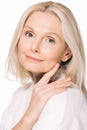 close-up portrait of beautiful mature woman Royalty Free Stock Photo