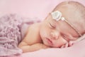 Close-up portrait of a beautiful sleeping baby. Royalty Free Stock Photo