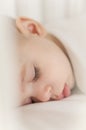 Close-up portrait of a beautiful sleeping baby Royalty Free Stock Photo
