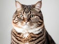 Close-up portrait of a beautiful tabby cat